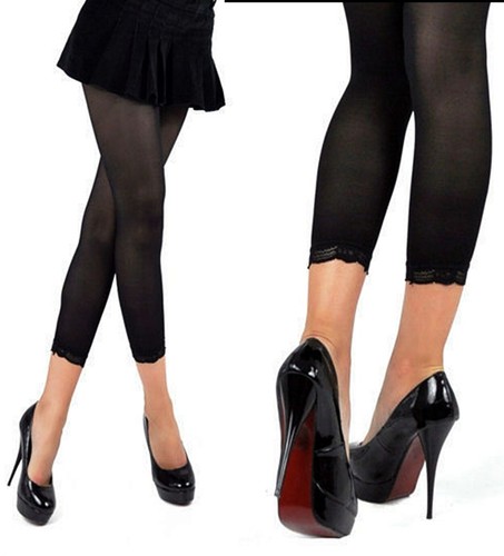 Leggings schwarz damen - schwarz,