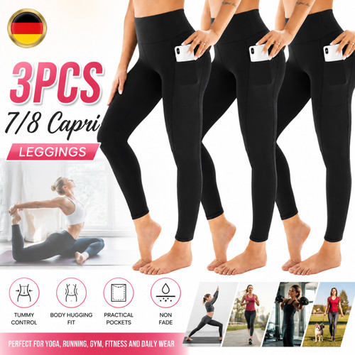 Capri leggings damen 3er pack - 3er,